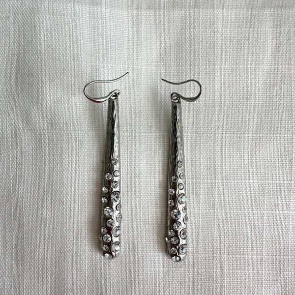 Amrita Singh Silver and Crystal Earrings - Picture 1 of 5